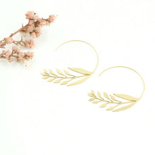 Load image into Gallery viewer, Leaf Hoops
