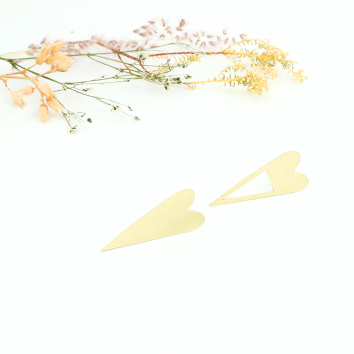 Long Heart Studs