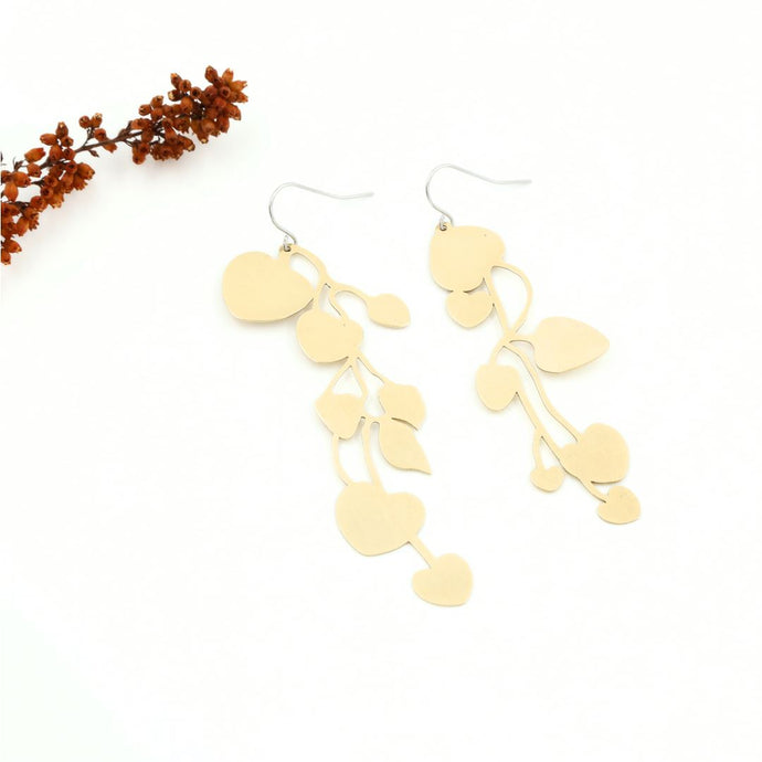 String of hearts earrings ~ Ceropegia woodii