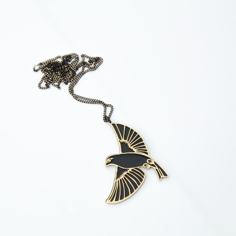 Two Tone Egyptian Bird Necklace