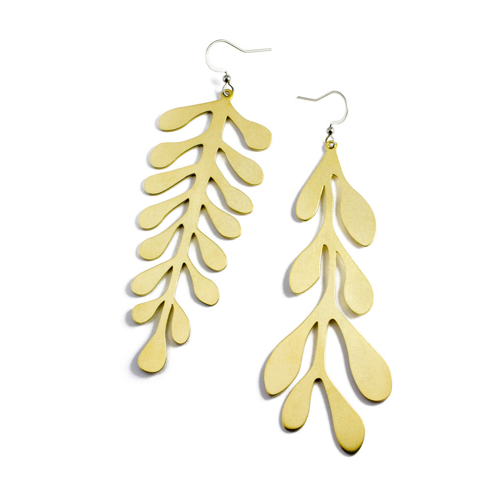Small Seaweed Earrings