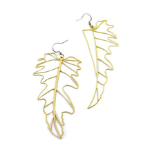 Load image into Gallery viewer, Mismatched Leaf Earrings
