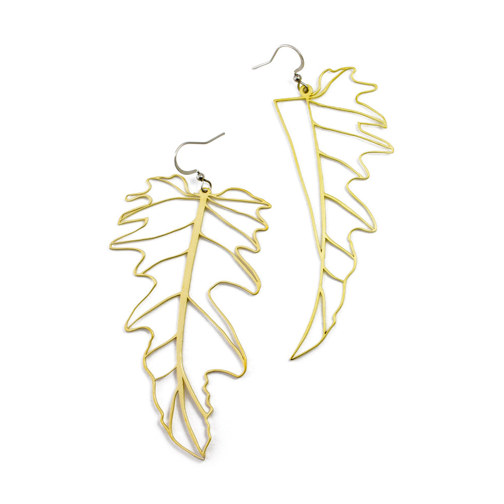 Mismatched Leaf Earrings