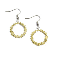 Load image into Gallery viewer, Mini Vine Hoop Earrings
