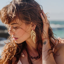 Load image into Gallery viewer, Fire Leaf Earrings
