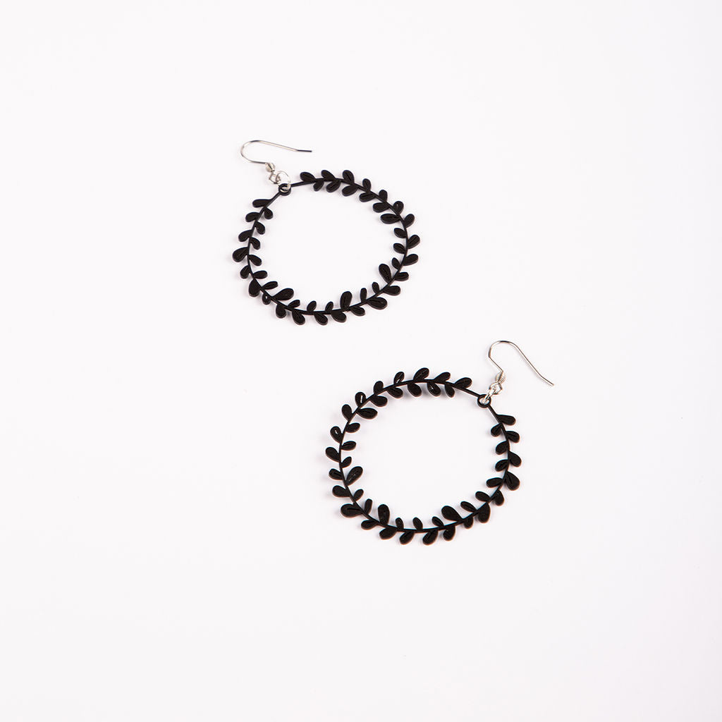 Vine Hoop Earrings