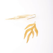 Load image into Gallery viewer, Fire Leaf Slide Through Earrings
